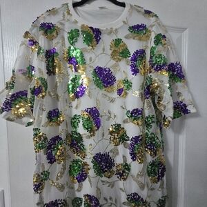 Sequin Floral Women's Top